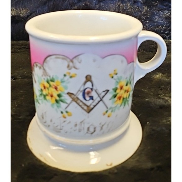 Other - Masonic emblem on an Antique Shaving Mug made in Wichita, Kansas USA